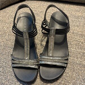 Kelly & Katie black sandals- size 9